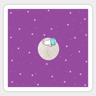 Cat on a moon Sticker